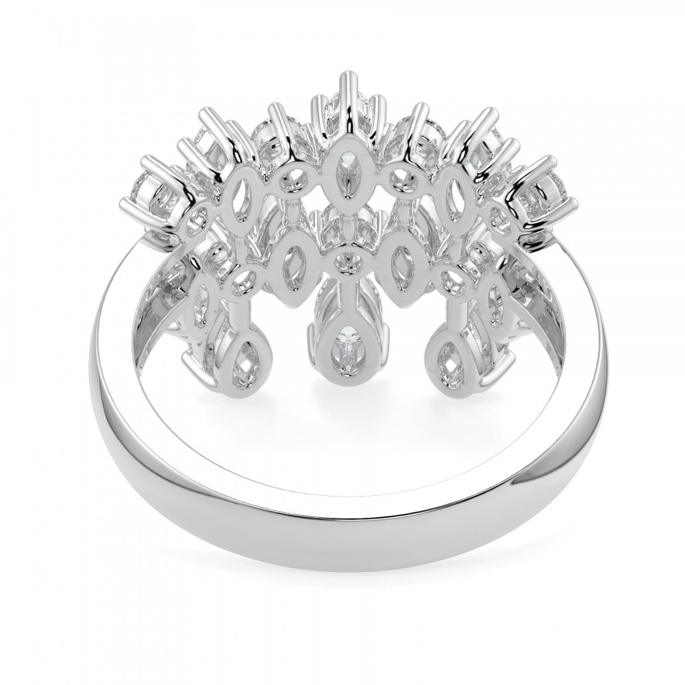 1.05 ct Pear/ Marquise diamond ring with 0.30 ct round diamonds