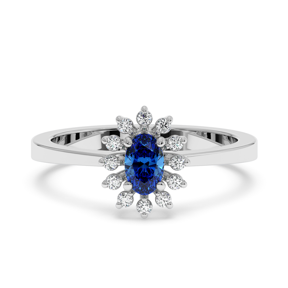 Ring with 0.52 ct Sapphire and 0.20 ct Diamonds
