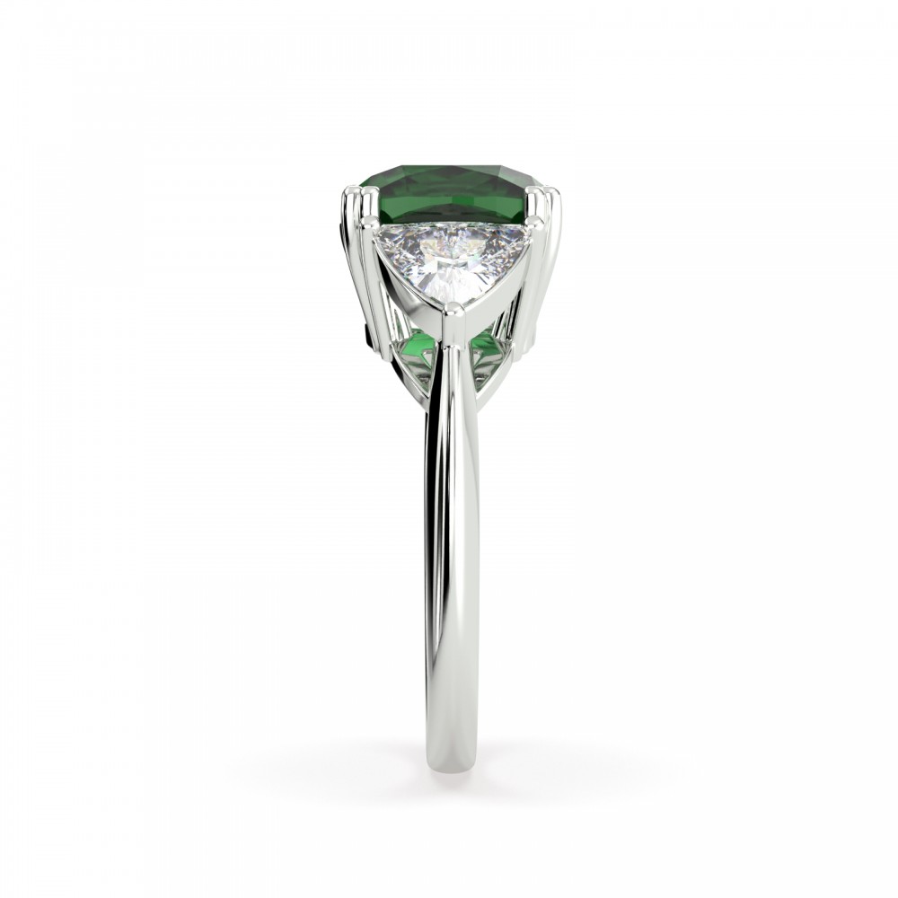 Ring with 4.27ct Emerald and 1.25ct Diamonds