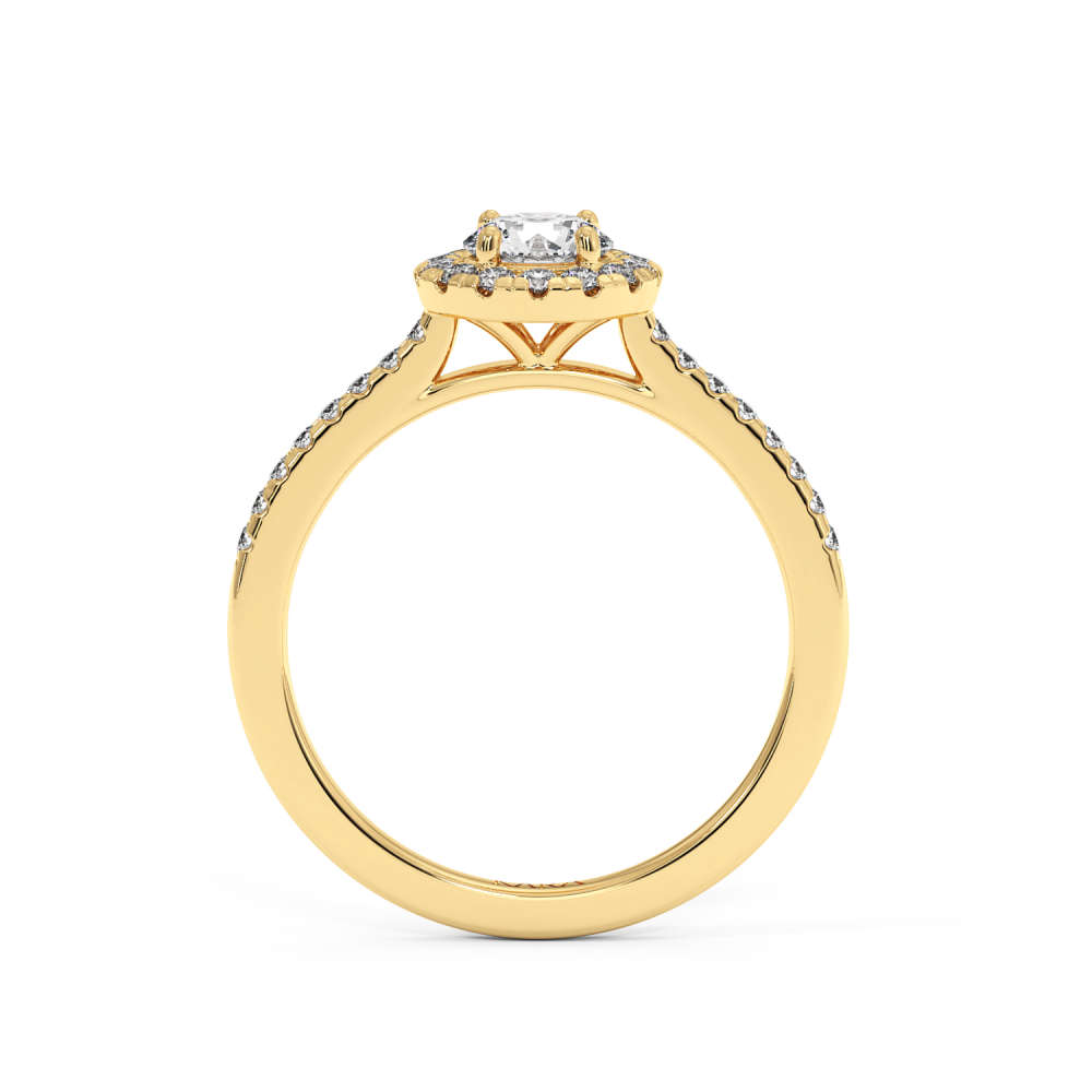 Engagement ring with central diamond of 0.49 ct and side diamonds of 0.20 ct