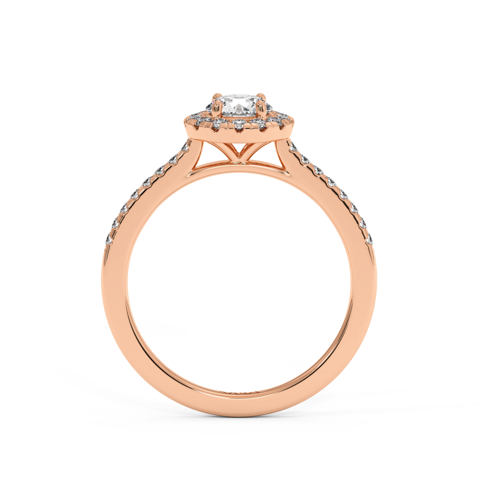 Engagement ring with central diamond of 0.49 ct and side diamonds of 0.20 ct