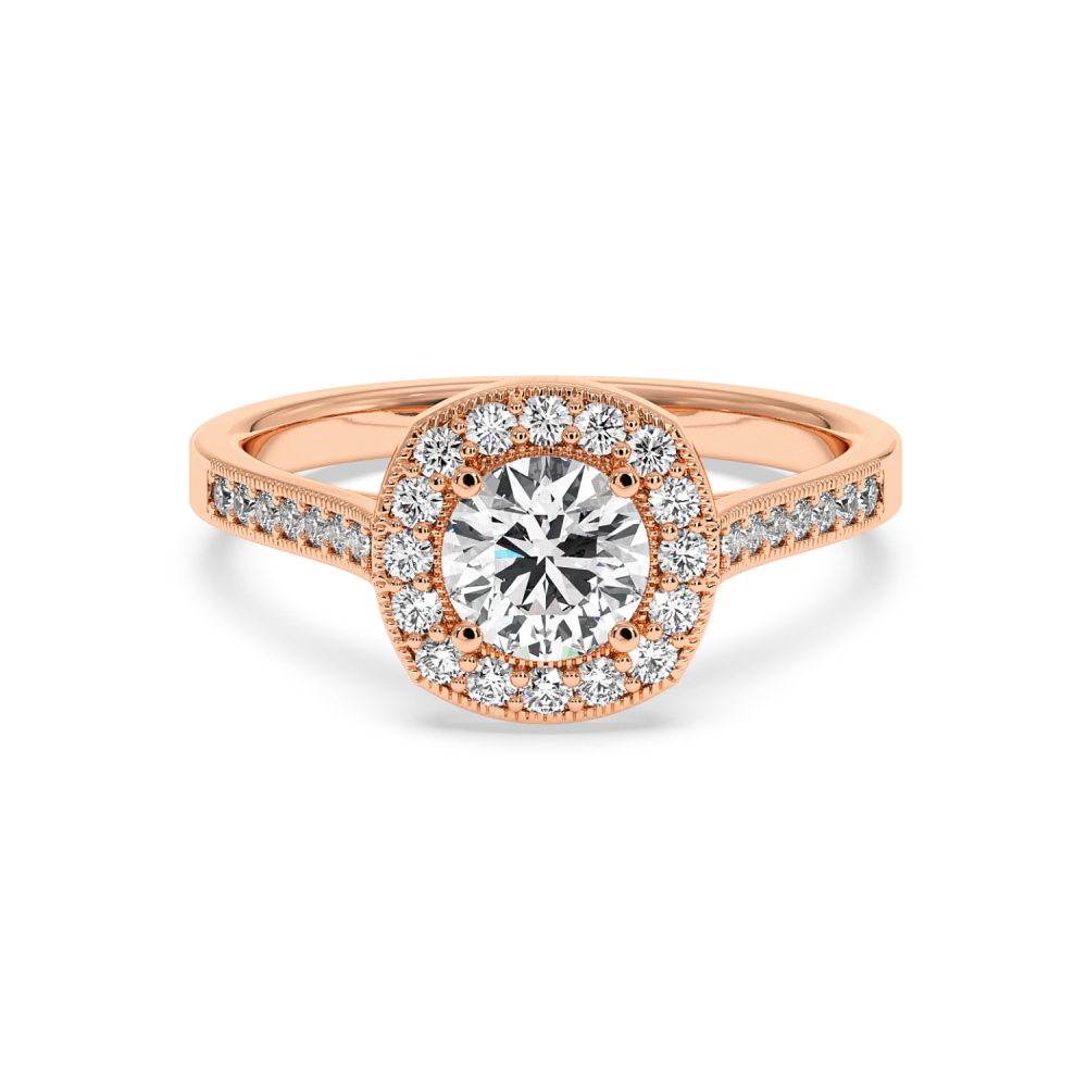 Engagement ring with central diamond of 0.70 ct and side diamonds of 0.28 ct