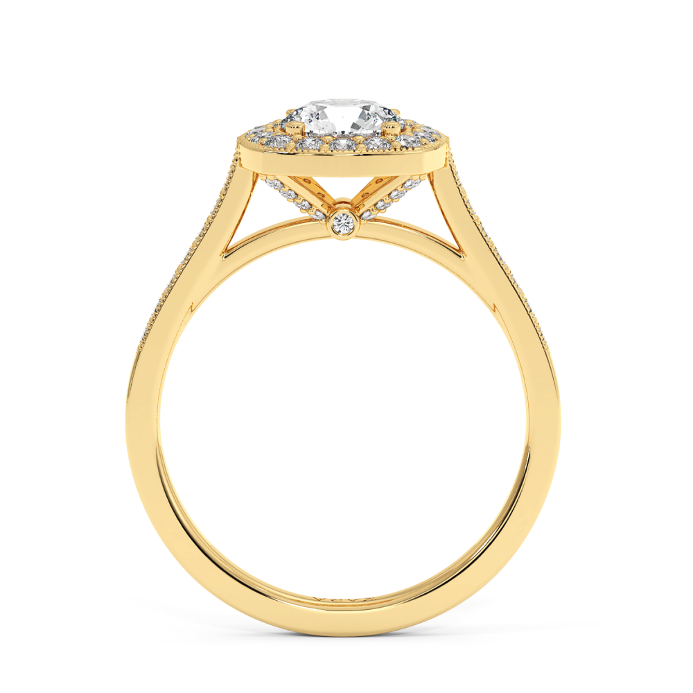Engagement ring with central diamond of 0.70 ct and side diamonds of 0.28 ct