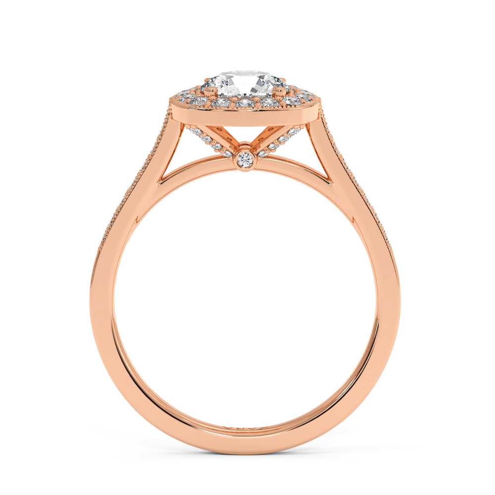 Engagement ring with central diamond of 0.70 ct and side diamonds of 0.28 ct