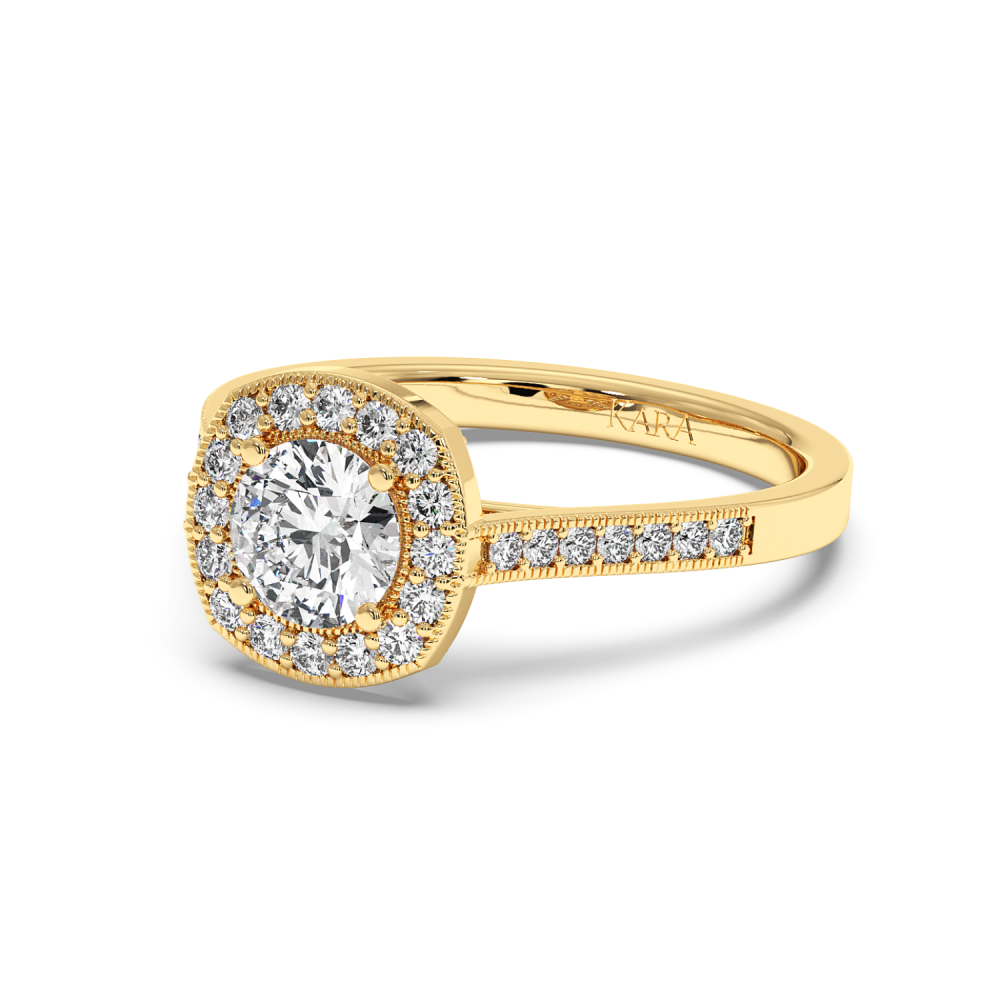 Engagement ring with central diamond of 0.70 ct and side diamonds of 0.28 ct