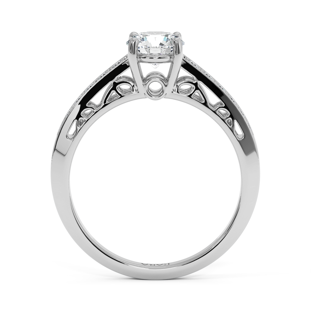 Engagement ring with central diamond of 0.80 ct and side diamonds of 0.20 ct