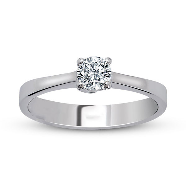Solitaire engagement ring with a 0.26 ct diamond