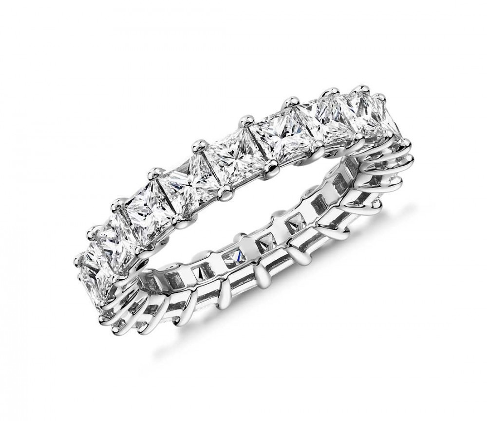 Eternity 4.35 ct Princess Diamond Eternity Ring