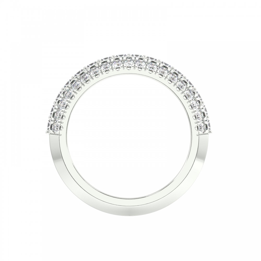 Eternity Ring / Wedding Ring with 0.80 ct Princess Diamonds and 0.48 ct Round Diamonds