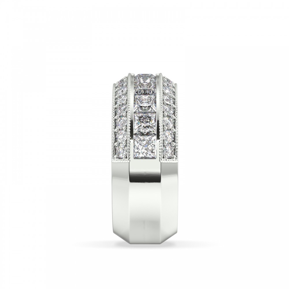 Eternity Ring/Eternity Wedding Ring with 1.86 ct Princess Diamonds and 0.74 ct Round Diamonds