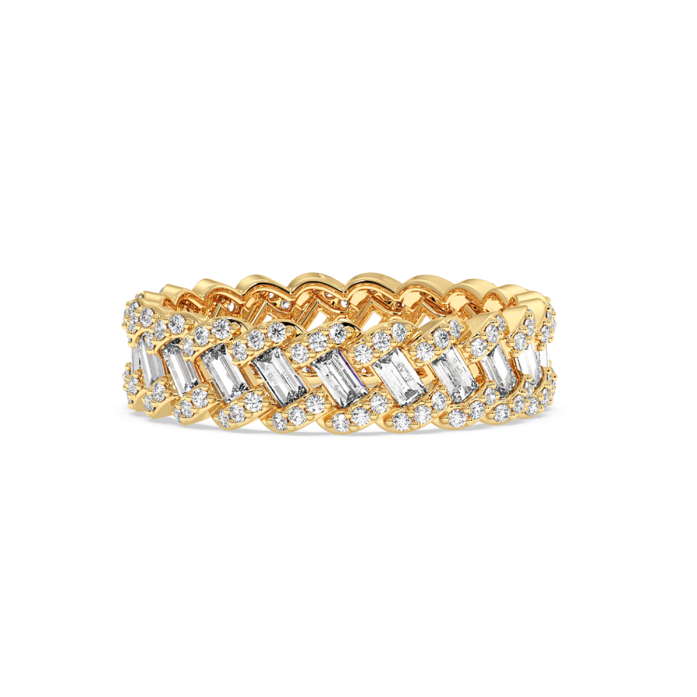 Eternity Ring / Wedding Ring with 0.50ct Round Diamonds and 0.60ct Baget Diamonds