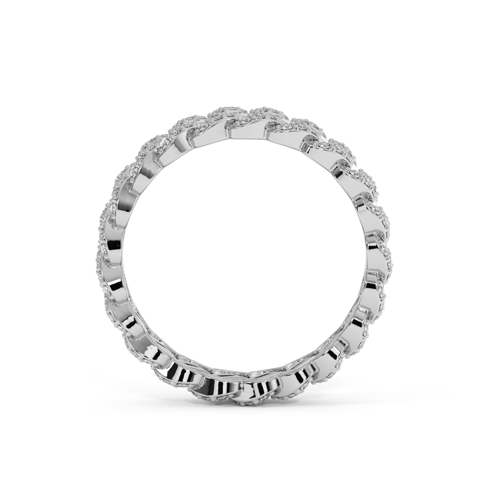 Eternity Ring / Wedding Ring with 0.50ct Round Diamonds and 0.60ct Baget Diamonds