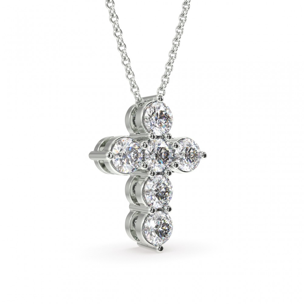 Cross Pendant with Diamonds 0.46 ct