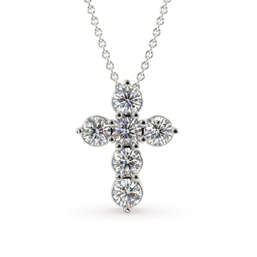 Cross Pendant with Diamonds 0.46 ct