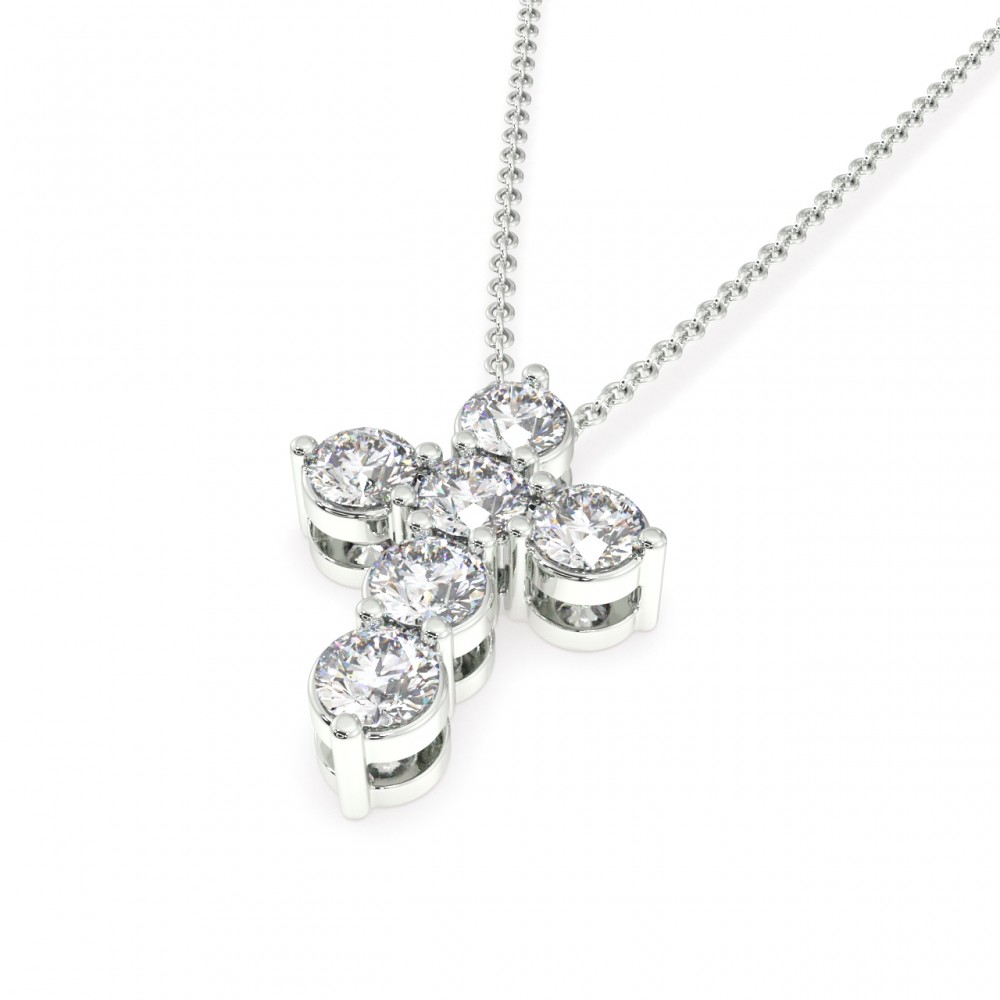 Cross Pendant with Diamonds 0.46 ct