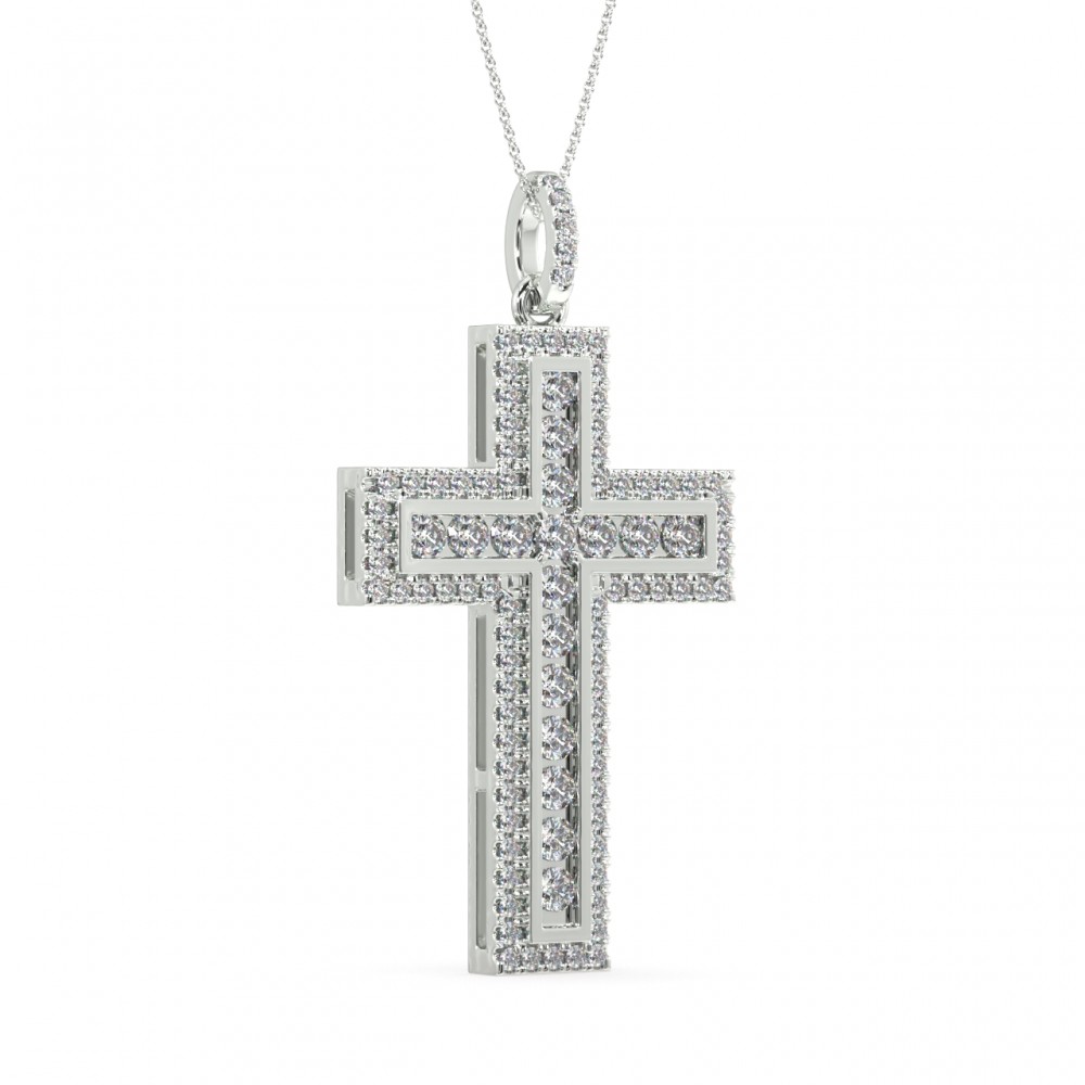 Cross pendant with 0.73 ct diamonds