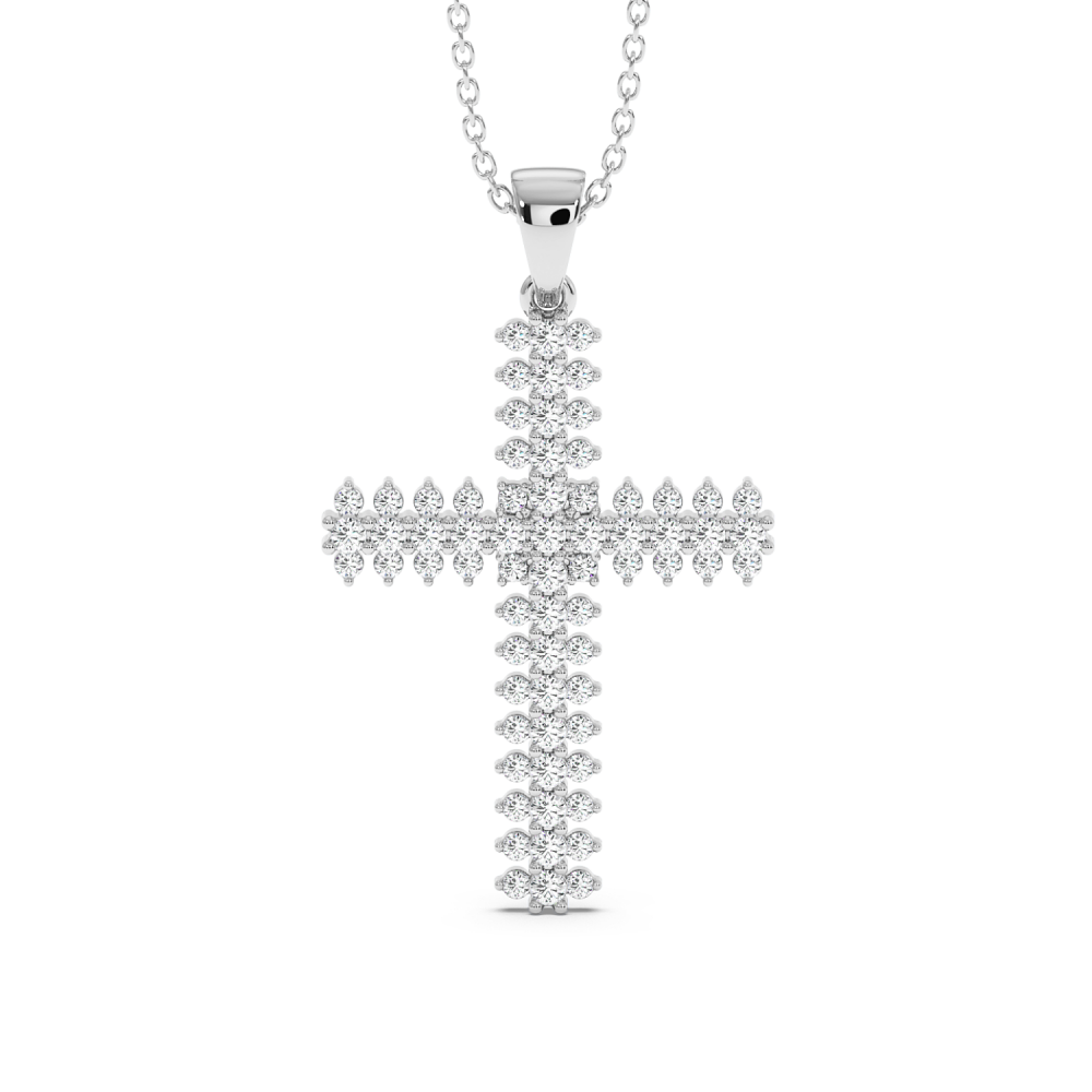 Cross pendant with 0.85 ct diamonds
