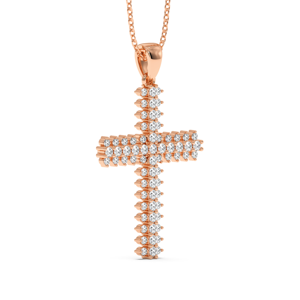 Cross pendant with 0.85 ct diamonds