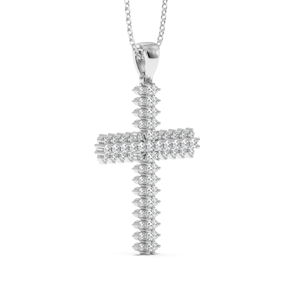 Cross pendant with 0.85 ct diamonds