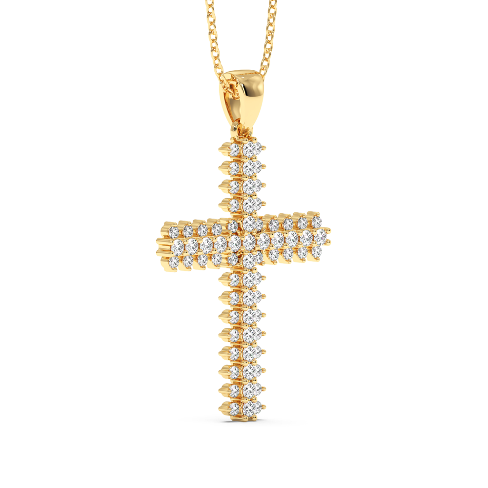 Cross pendant with 0.85 ct diamonds