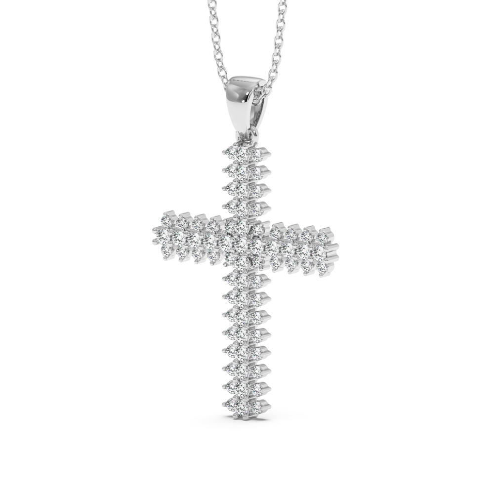 Cross pendant with 0.85 ct diamonds