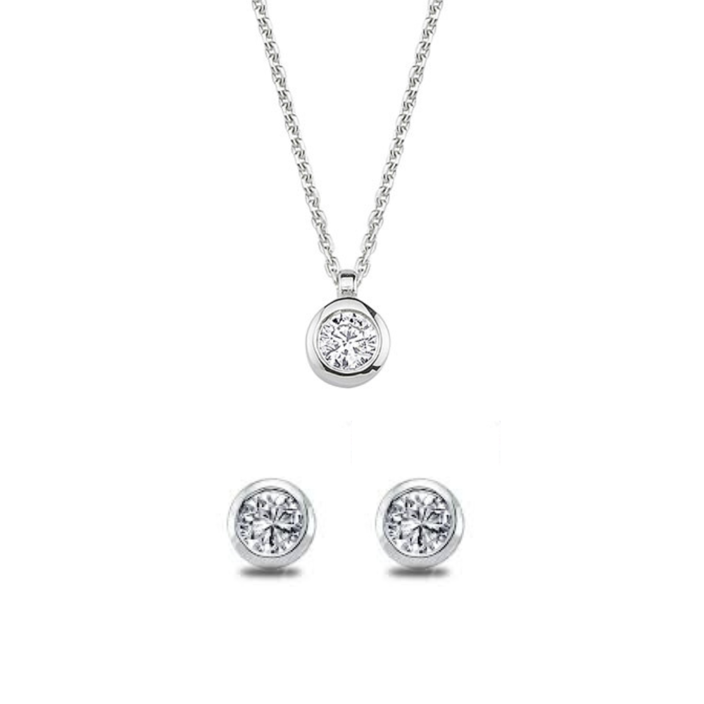 Set of 0.39 ct white diamonds