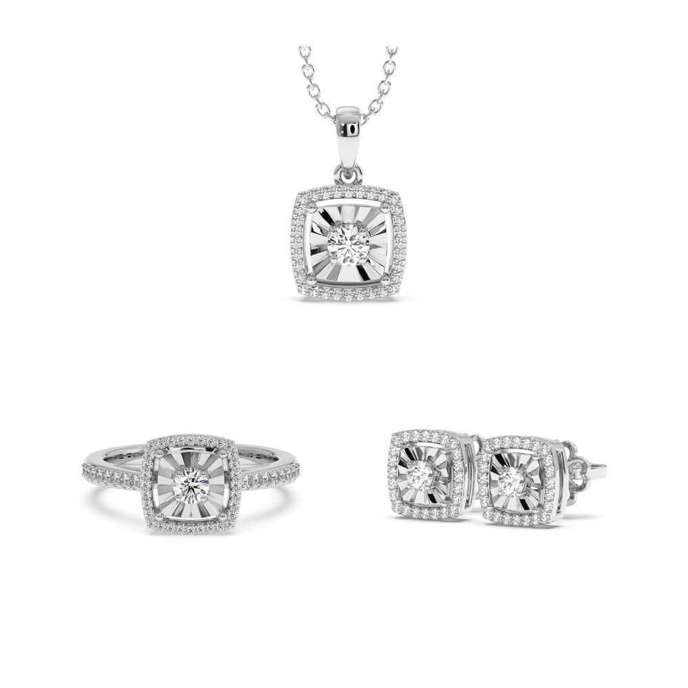 1.22ct diamond jewelry set