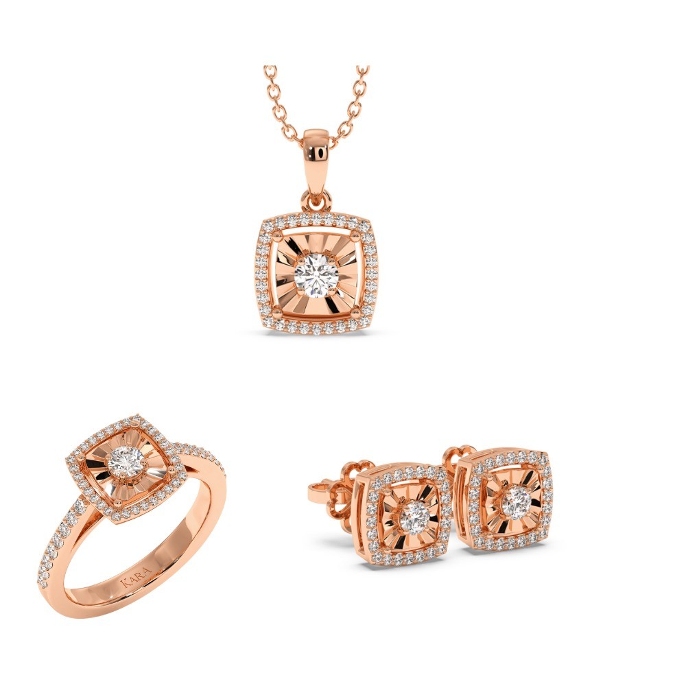 1.22ct diamond jewelry set