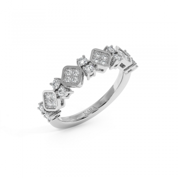 Ring with round diamonds of 0.46ct.