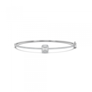 Bracelet with 0.06 ct baget diamonds and 0.34 ct round diamonds