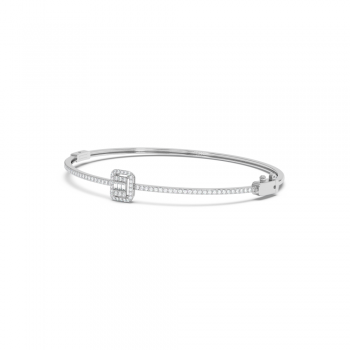 Bracelet with 0.06 ct baget diamonds and 0.34 ct round diamonds