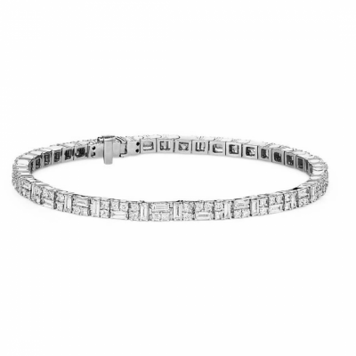 Bracelet with 0.96 ct Baget Diamonds and 0.91 ct round diamonds