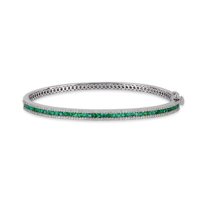 Bracelet with 1.20 ct emeralds and 0.80 ct diamonds