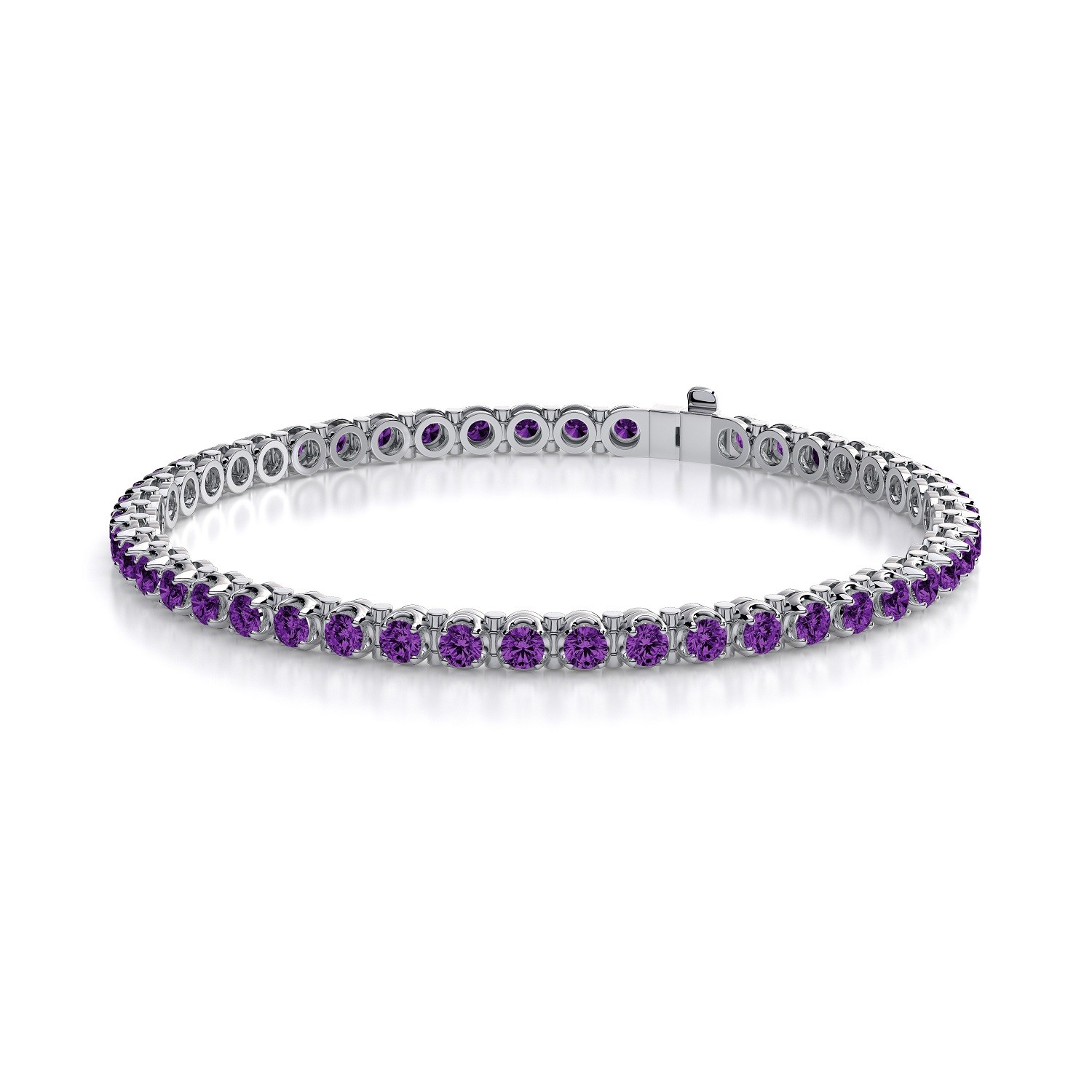 Tennis bracelet with Amethyst 2.80 ct