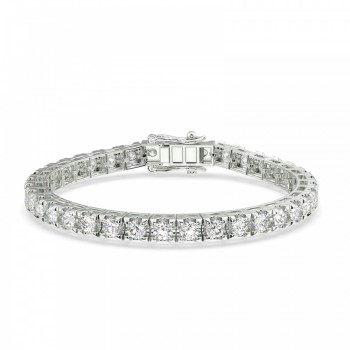 Tennis bracelet with 10 ct white diamonds