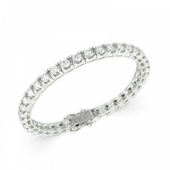 Tennis bracelet with 10 ct white diamonds
