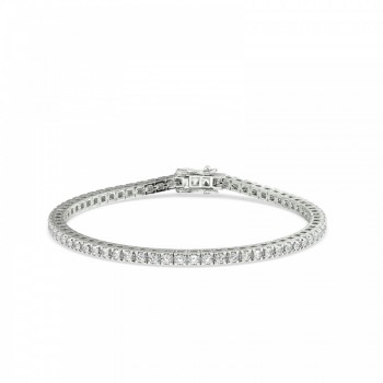 Tennis bracelet with 2.25 ct white diamonds