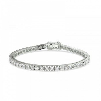 Tennis bracelet with 3.75 ct white diamonds