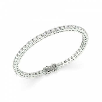Tennis bracelet with 4.6 ct white diamonds