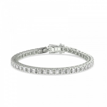 Tennis bracelet with 4.77 ct white diamonds