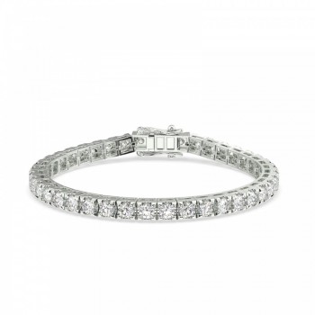 Tennis bracelet with 7.85 ct white diamonds