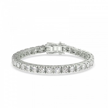 Tennis bracelet with 9.5 ct white diamonds
