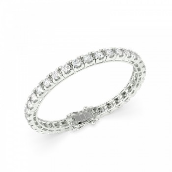 Tennis bracelet with 9.5 ct white diamonds