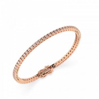 Tennis bracelet with 2.15 ct Brown Diamonds