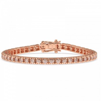 6.00 ct Brown Diamond Tennis Bracelet