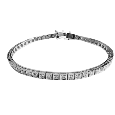 Tennis bracelet with 1.39 ct diamonds