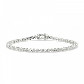 Tennis bracelet with 3.10 ct diamonds