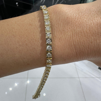 5.71 ct Fancy Diamond Tennis Bracelet