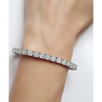 Tennis bracelet with 3.11 ct diamonds