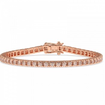 Tennis bracelet with 3.60 ct Light Brown Diamonds
